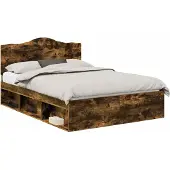 Syfax Bettrahmen Geräucherte Eiche 140 x 190 cm Massives Kiefernholz