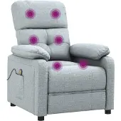 Syfax Massagesessel Hellgrau Stoff