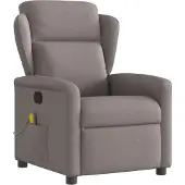 vidaXL Massagesessel/Loungesessel/TV-Sessel - Taupe Stoff - Couchsessel CC24772