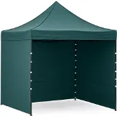 AGA Scherentheke Verkaufsstand Grün 300x300x328 cm, 3 abnehmbare Seitenwände, höhenverstellbar