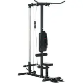 SPORTNOW Kraftstation für Zuhause multifunktionale Fitnessstation Schwarz