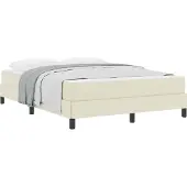 Syfax Bettrahmen mit Matratze Creme 140 x 200 cm Stoff