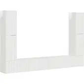 Syfax TV-Schrankset 8 pcs Hochglanz Weiß Holzwerkstoff