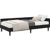 Syfax Eckbettgestell mit Matratze Sonstiges 2 pcs Schwarz Samt