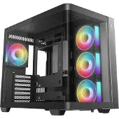 DeepCool CG530U 4F, Tower, PC, Schwarz, ATX, ITX, micro ATX, Acrylnitril-Butadien-Styrol (ABS), SPCC, Gehärtetes Glas, 16 cm