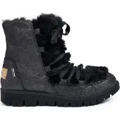 Primigi Mädchen Stiefeletten Schwarz gefüttert, Reißverschluss, Schnürung, 12,5 cm Schafthöhe