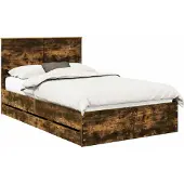 Syfax Bettrahmen Geräucherte Eiche 120 x 190 cm Ingenieurs Holz