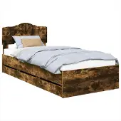 Syfax Bettrahmen Geräucherte Eiche 100 x 200 cm Ingenieurs Holz
