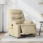 vidaXL Design Massagesessel Elektrisch Creme Stoff - Fernseh- & Relaxsessel 2025 Neu2504547 2parcel