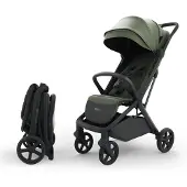 Kinderkraft NUBI 3 Buggy bis 22 kg – automatisch zusammenklappbar, große EVA-Räder, Mesh-Sitz, UPF50+ Verdeck - Grün