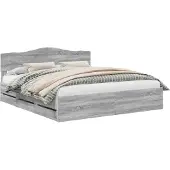 Syfax Bettrahmen Graues Sonoma 200 x 200 cm Ingenieurs Holz