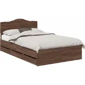 Syfax Bettrahmen Braun Eichen-Optik 120 x 190 cm Ingenieurs Holz