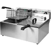 YATO Gastro Zweikammer-Fritteuse 2x5000W 2x17l