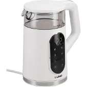 LUND Elektrischer Wasserkocher, 1,7 l, Temperaturregelung, weiß