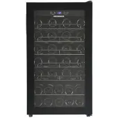 Heinner HRV-A118DRM40 Weinkühlschrank 118L, 40 Flaschen, LED-Display, 5+1 Ablagen, Schwarz