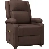 Syfax Massagesessel Braun Kunstleder