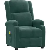 Syfax Massagesessel Dunkelgrün Samt