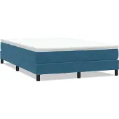 Syfax Boxspringbett ohne Matratze Dunkelblau 160x210 cm Samt