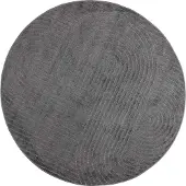 vidaXL Bereichsteppiche Rund PALMERAS Anthrazit Ø 120 CM Polyester