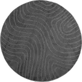 vidaXL Bereichsteppiche Rund PALMERAS Anthrazit Ø 200 CM Polyester