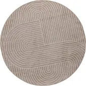 vidaXL Bereichsteppiche Rund PALMERAS Beige Ø 200 CM Polyester