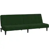 Syfax Schlafsofa 2-Sitzer Dunkelgrün Samt