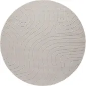 vidaXL Bereichsteppiche Rund PALMERAS Creme Ø 160 CM Polyester
