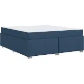 Syfax Bettrahmen mit Matratze Blau 180 x 200 cm Stoff