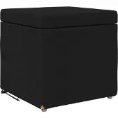 vidaXL Hocker Schwarz 41 x 41 x 40 cm Stoff und Pressholz