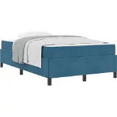 Syfax Bettrahmen mit Matratze Dunkelblau 120 x 190 cm Stoff