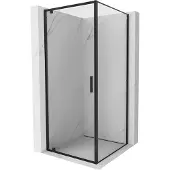 Mexen Exo Duschkabine schwenkbar 85 x 85 cm, transparent, schwarz - 8181-085-085-70-00