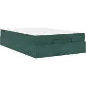 Syfax Bettgestell mit Matratze 2 pcs Grün Samt