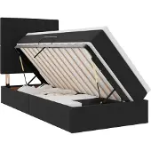 vidaXL Aufbewahrungsbett mit Matratze Schwarz 100 x 200 cm Samt