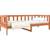 Syfax Bettrahmen Wachsbraun 80 x 200 cm Massives Kiefernholz