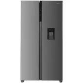 Heinner HSBS-HM439NFINVXWDD Side-by-Side Kühlschrank 439 L, Wasserspender, Smart & ECO, Edelstahl