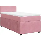 Syfax Boxspringbett mit Matratze Rosa 100x200 cm Samt