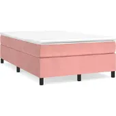 Syfax Boxspringbett mit Matratze Rosa 120x190 cm Samt