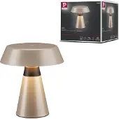 Paulmann LED-Akku-Tischlampe Lirox, beige/schwarz 20 cm IP44 dimmbar, creme / amber, für Wohn- / Esszimmer, Metall, Modern