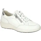Waldlaufer Schnürhalbschuhe in weiss/weiss kombi, Gr. 7