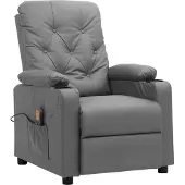 Syfax Massagesessel Grau Kunstleder
