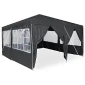 Syfax Party-Zelt Anthrazit 400 x 400 x 266 cm Polyethylen