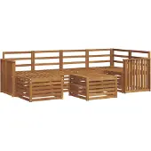 Syfax Ecksofa Set 7 pcs Natur Massivholz Akazie