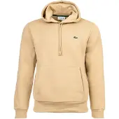 Lacoste Herren Hoodie mit Kapuze - Sweatshirt, aufgerautes Fleece, Baumwoll-Mix Beige / 4XL