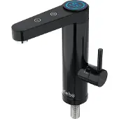 Briebe IH1206 Wasserhahn mit Durchlauferhitzer Tischarmatur Elektrischer, Inox, Display Schwarz