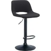 CLP Barhocker Camden Stoff schwarz - schwarz
