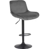 CLP Barhocker Solon Schwarz Stoff - dunkelgrau