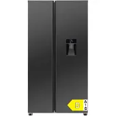 Bomann Side by Side Kühlschrank | Wasserspender mit Tank | | 177cm | NoFrost | 5 Jahre Kompressor | SBS 7367 dark inox
