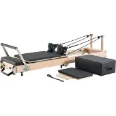 Vevor Foldable Pilates Reformer Wooden Pilates Machine Home Gym Equipment