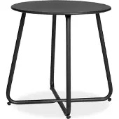Homestyle4u 2486, Beistelltisch Gartentisch Schwarz Metall Tisch Ablage Indoor Outdoor