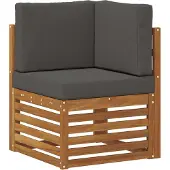 Syfax Outdoor Ecksofa Massivholz Akazie Natur